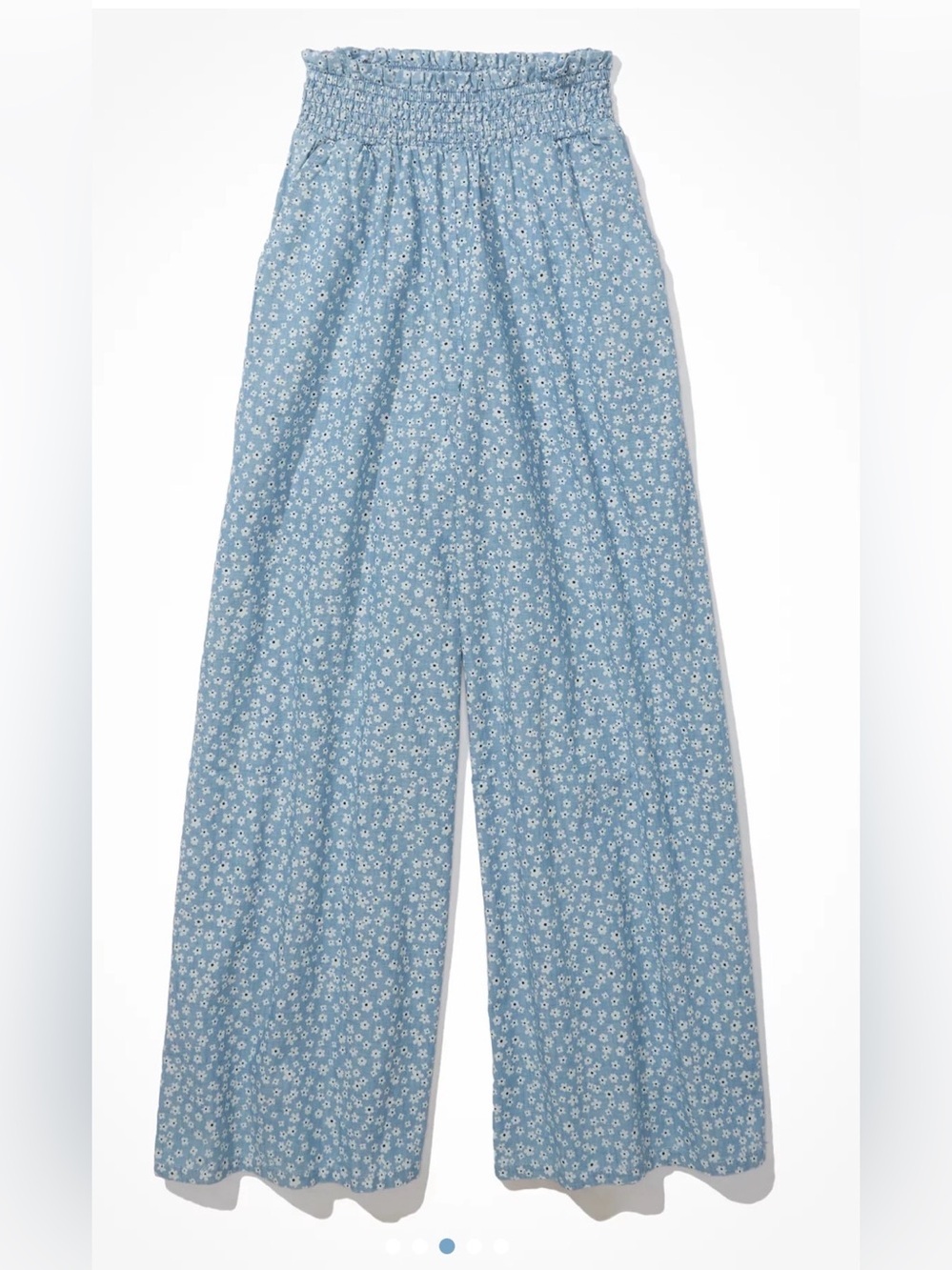 American Eagle Wide Leg Embroidery Textured , size Small - Picture 3 of 9